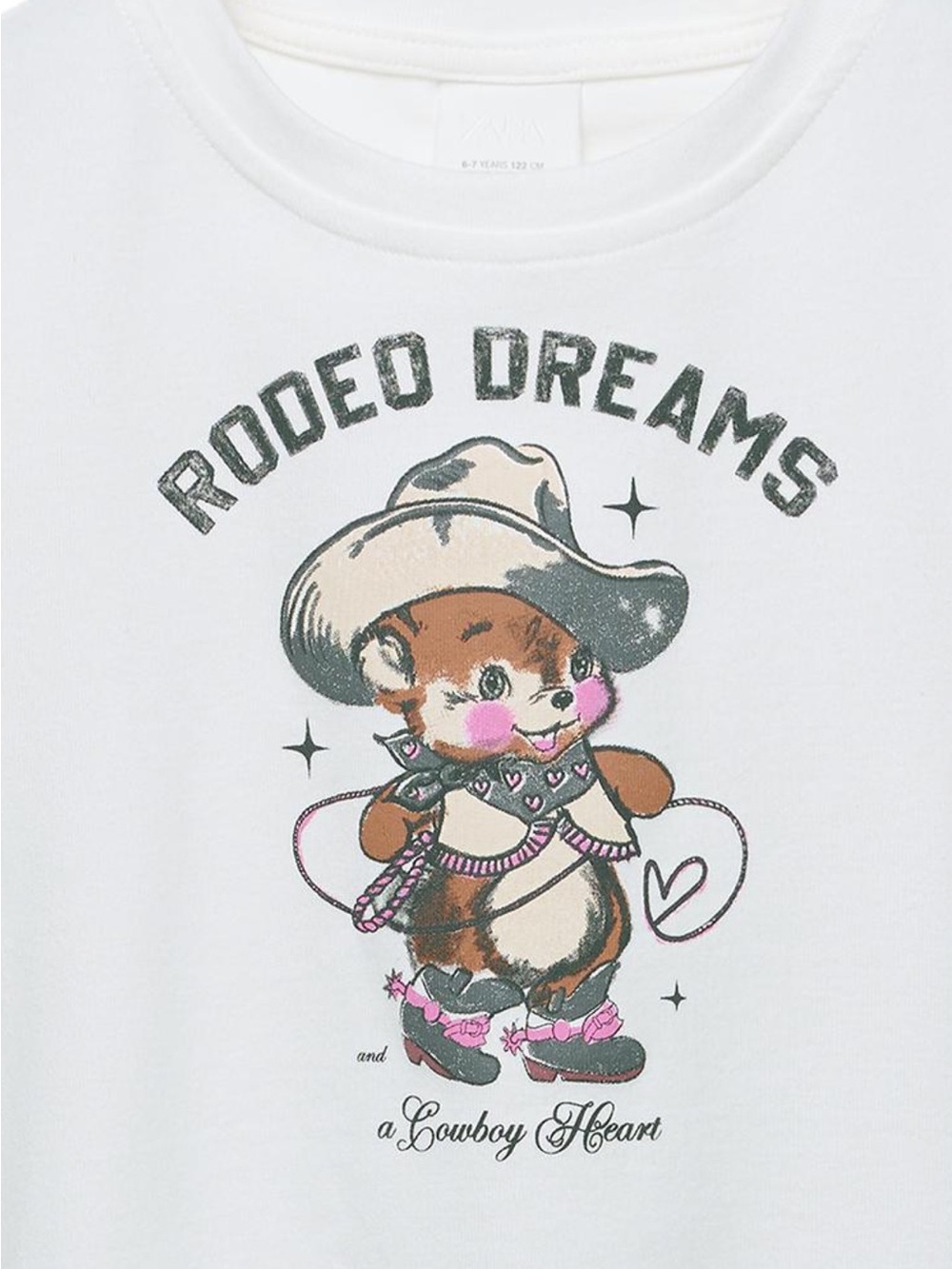Zara White 'Rodeo Dreams' Cowboy Bunny Graphic Tee